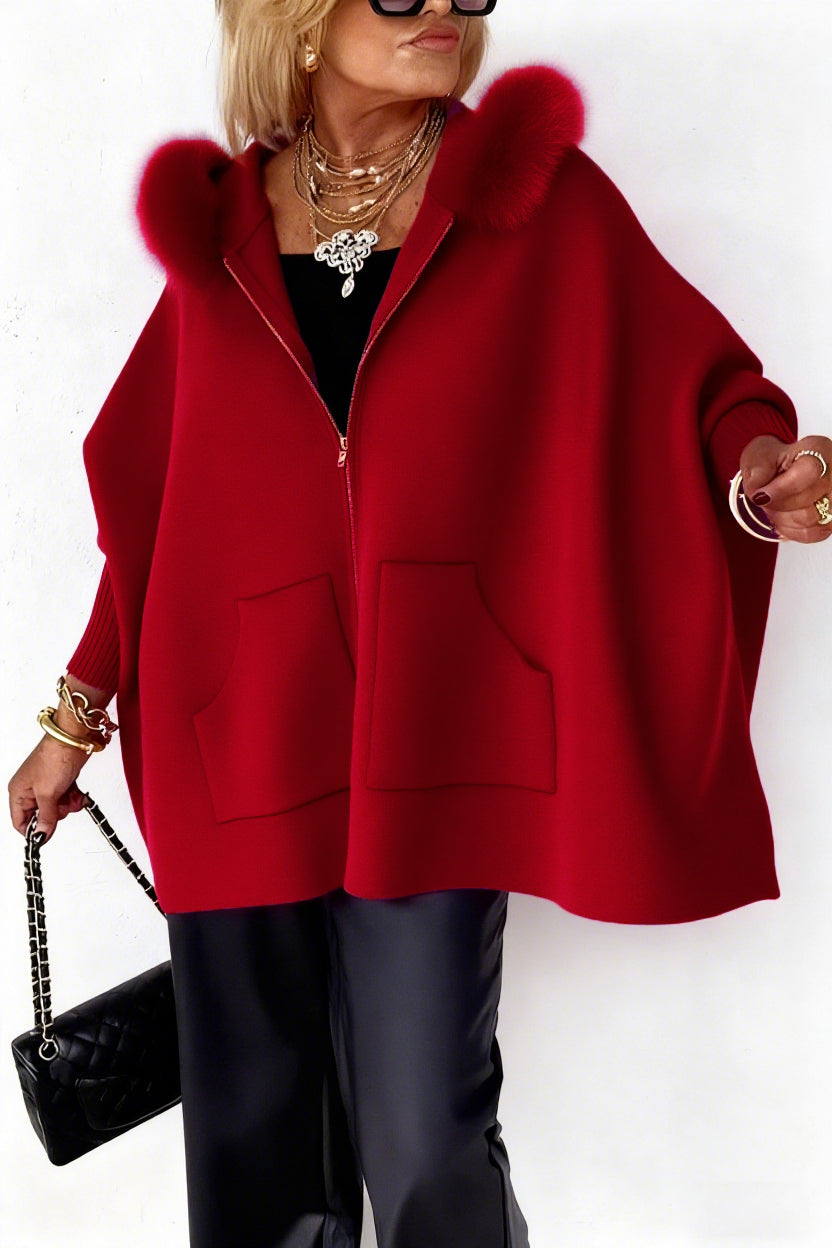 ❄️Winter Sale 50% OFF🧥Women Fur Collar Solid Color Casual Jacket