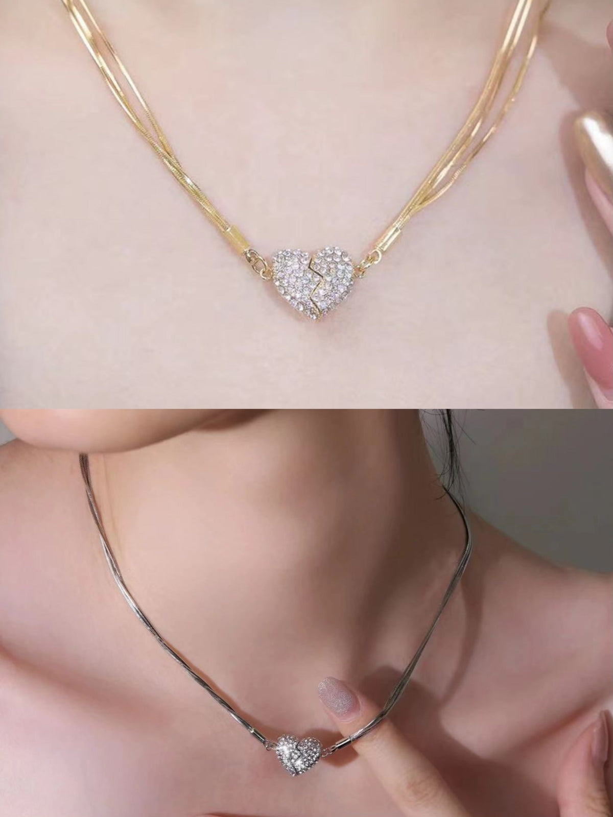 🔥Hot Valentine's Day sales✨MAGNETIC LOVE PATCHWORK NECKLACE