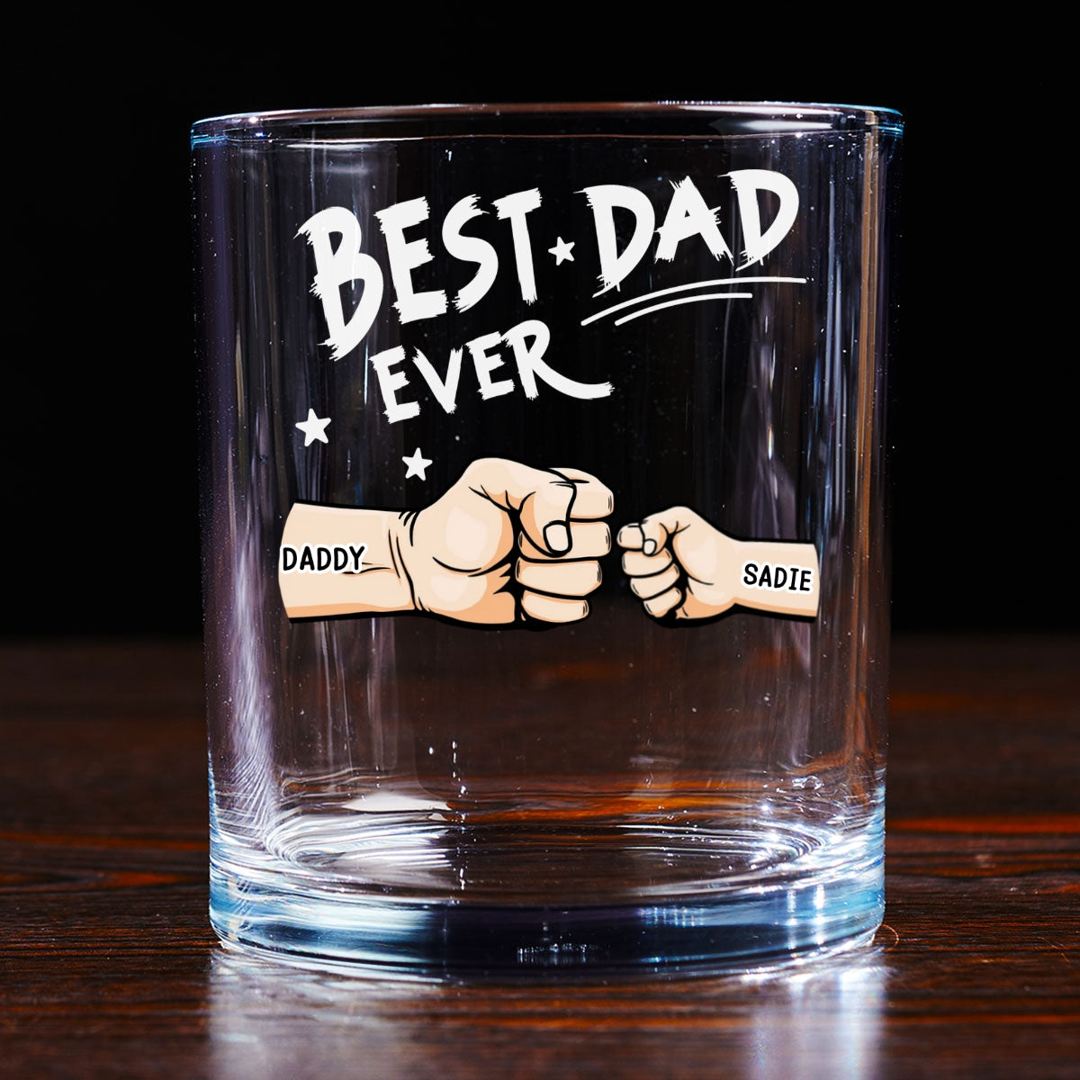 Best Dad - Personalized Whiskey Glass