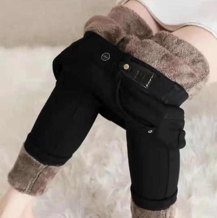 Women's High Waist Slim Stretch Warm Skinny Jeans