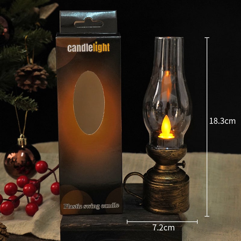 ✨Christmas Sale-49%🕯️LED Vintage Kerosene Lamp Electronic Swing Candle🔥