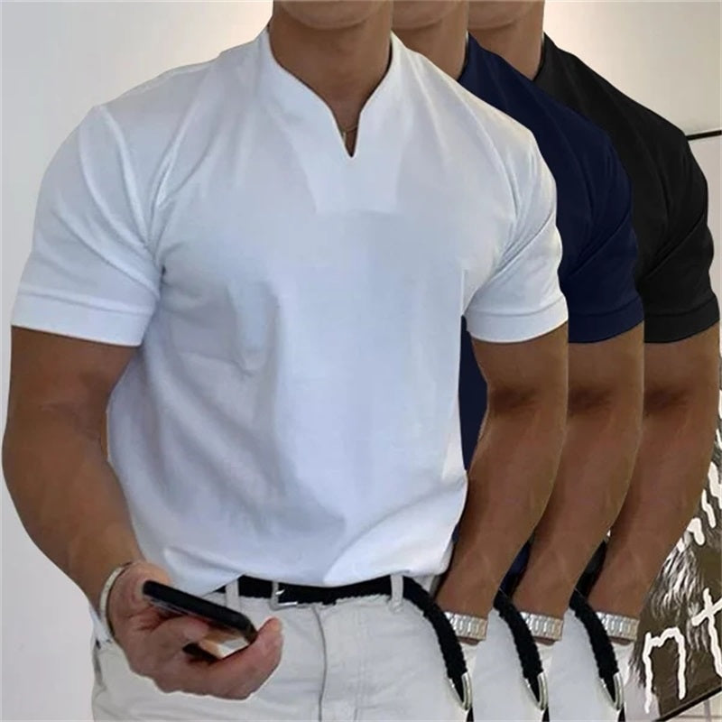⏰ Now Only 60% OFF! 👕Men Gentlemans Business Short Sleeve Fitness T-shirt