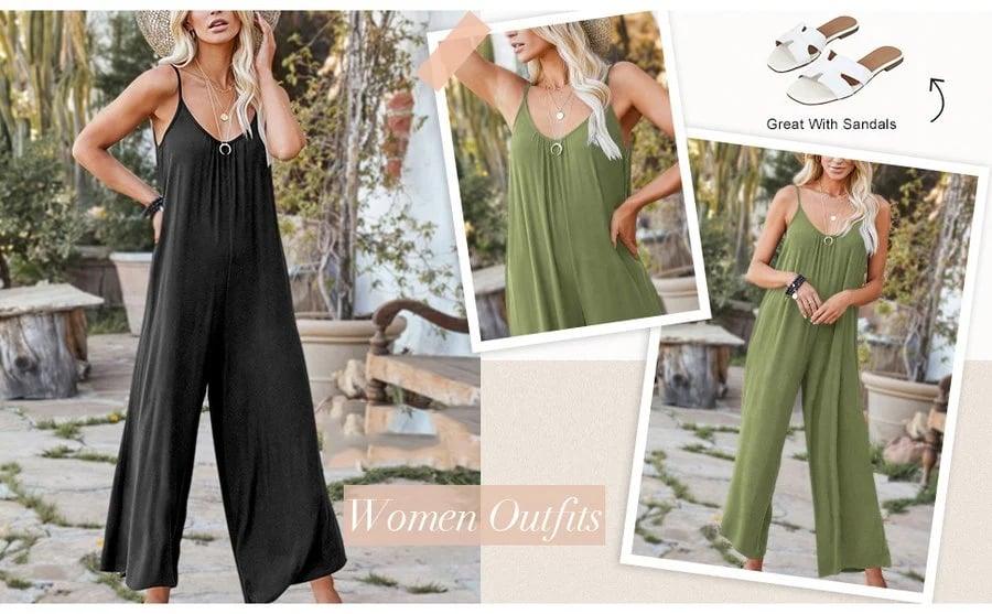😍🔥Loose Sleeveless Strap Stretchy Jumpsuit🔥