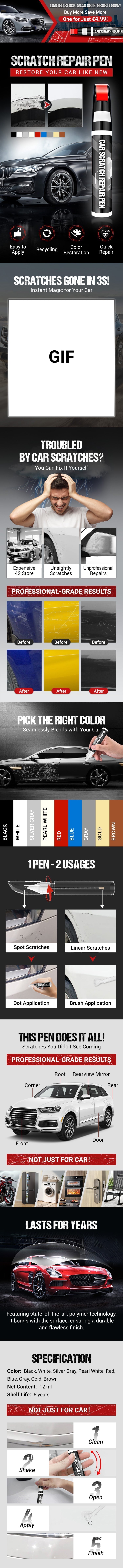 ✏️2025 HOT SALE✏️Car Scratch Repair Pen🚗