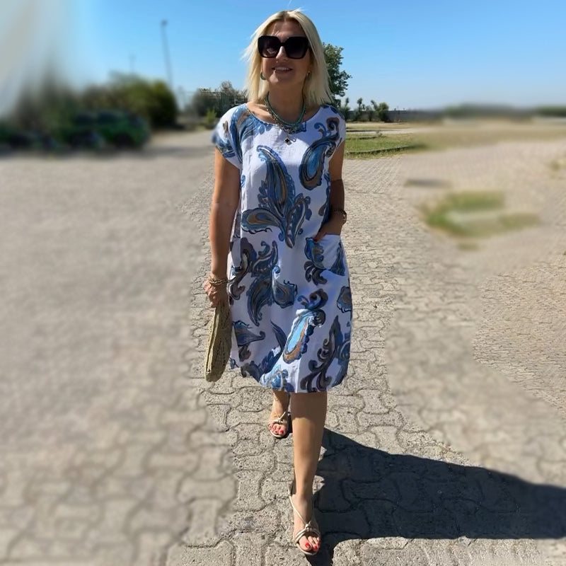 đź’•BUY 2 GET FREE SHIPPINGđź’•Women's Printed T Shirt Dress