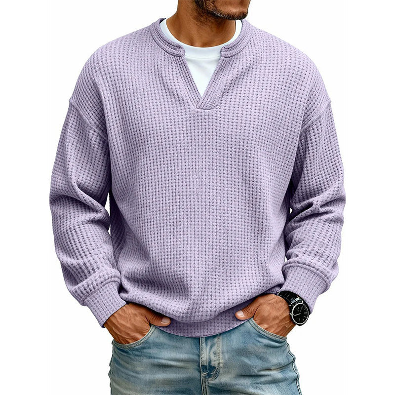 🔥LAST DAY SALE 60% OFF !!📣Layered Comfort Waffle Tee