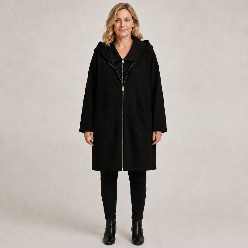 💞Limited-Time Offer-50% OFF❤️🔥Women's Hooded Mid-Length Jacket with 2 Zippers