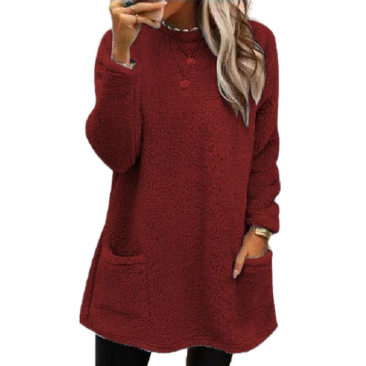 🍂50% OFF☁️Women's Warm Crew Neck Long Sleeve Top