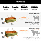 Large Deluxe Faux Leather Dog Car Seat Booster Bed - Urban Voyager