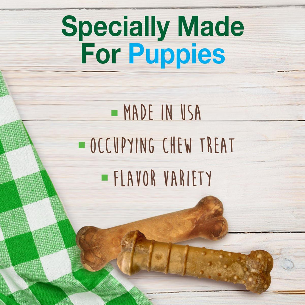 Nylabone Natural Healthy Edibles Dog Chew Treats Long Lasting Puppy Variety Pack
