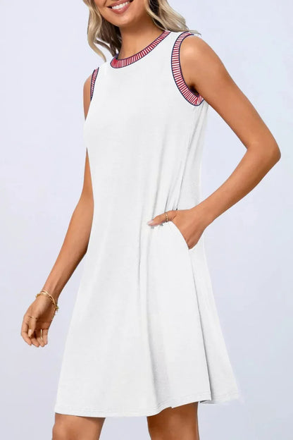 🎉Last Day Promotion 50% OFF💃Women's Casual Sleeveless Crew Neck Midi Dress