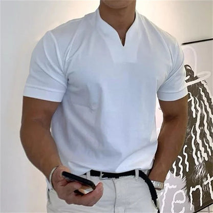 ⏰ Now Only 60% OFF! 👕Men Gentlemans Business Short Sleeve Fitness T-shirt