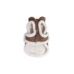 Dogs Life Wool Winter Coat with Sherpa Fleece Brown