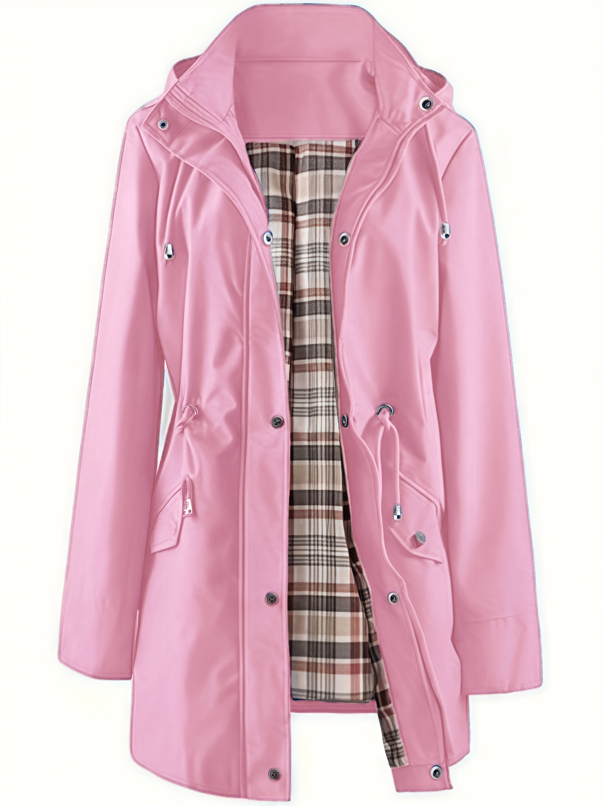 💐60% OFF🌧️🧥Women's Checkered Lining Waterproof Windbreaker