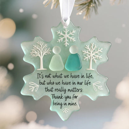 🌊Snowflake-Shaped Sea Glass Friendship Decor💝Shaped by Nature & Crafted by Hand!