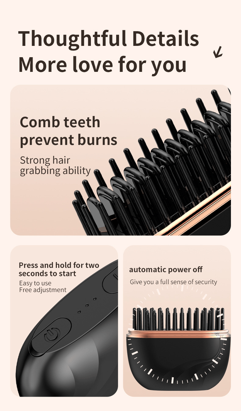 ⚡Limited Sale 50% OFF⚡Mini Cordless Hair Straightener Comb