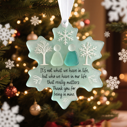 🌊Snowflake-Shaped Sea Glass Friendship Decor💝Shaped by Nature & Crafted by Hand!