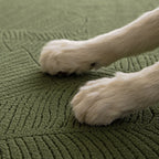 Modern Leaf Jacquard Water-Repellent Anti-Scratch Stretch Full Wrap Sectional Couch Cover