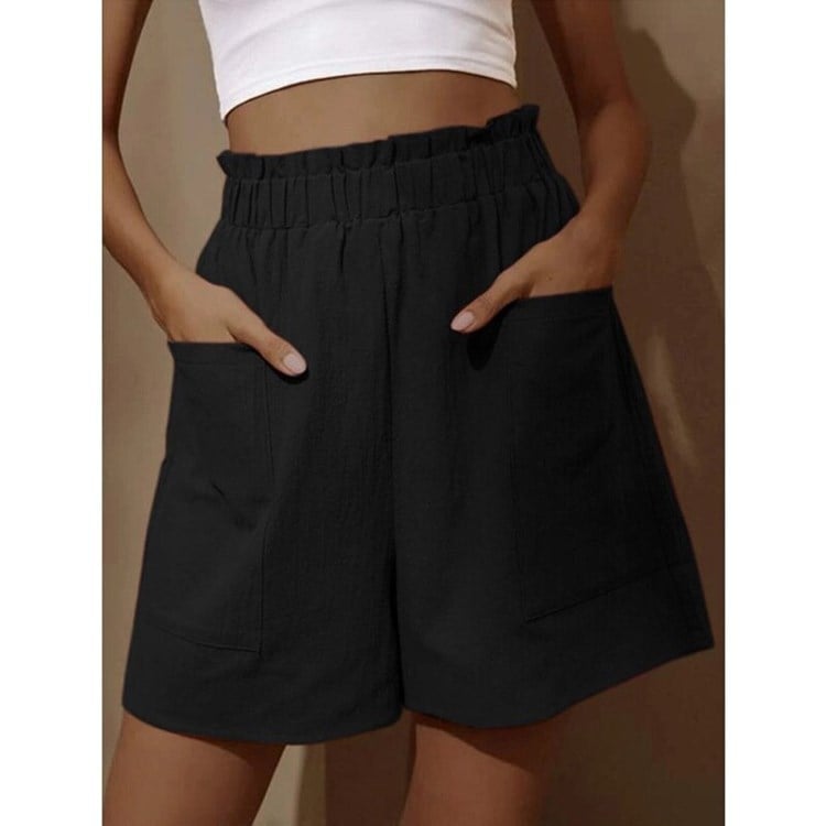 🔥Hot Sale - Women's Cotton High Waist Pocket Shorts