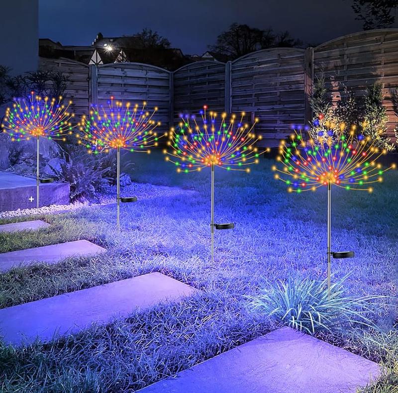 ✨Last Day Sale - 50% OFF🔥Waterproof Solar Garden Fireworks Lamp