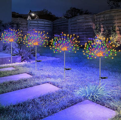✨Last Day Sale - 50% OFF🔥Waterproof Solar Garden Fireworks Lamp