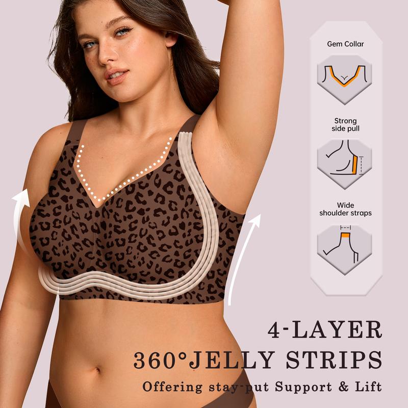 💖LAST DAY SALE 50% OFF💕Womens Comfortable Wireless Bralettes Seamless Deep V Everyday Bra