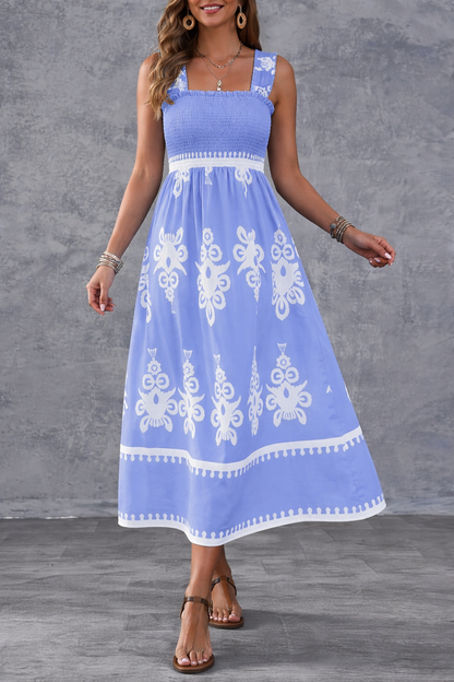 🔥🔥LAST DAY SALE 49% OFF🏖️Women’s Summer Print Sleeveless Flowy Long Dress
