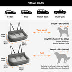 Travel Bolster Full Durable Washable Dog Car Back Seat Bed
