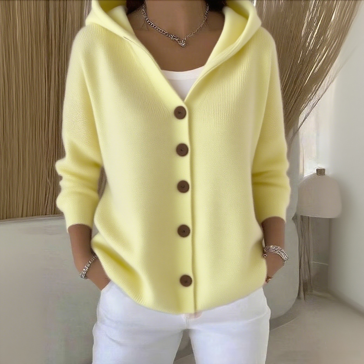 🔥LAST DAY SALE 50% OFF🔥Women Cotton Plain Long Sleeve Comfy Casual Cardigan