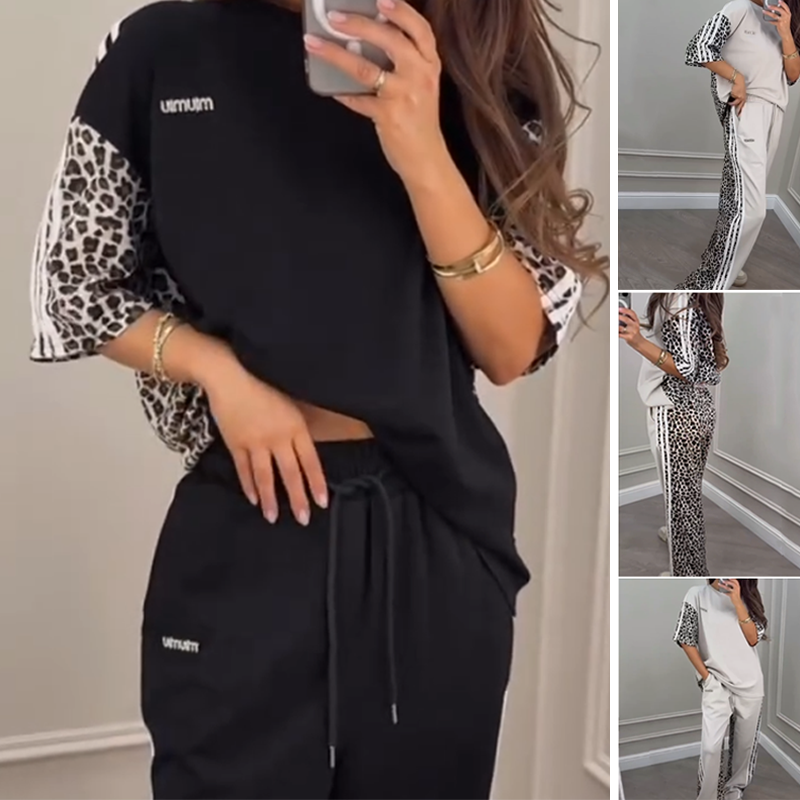 🌺2025 New Arrive🔥Leopard Print Patchwork Sweatshirt | Matching Set