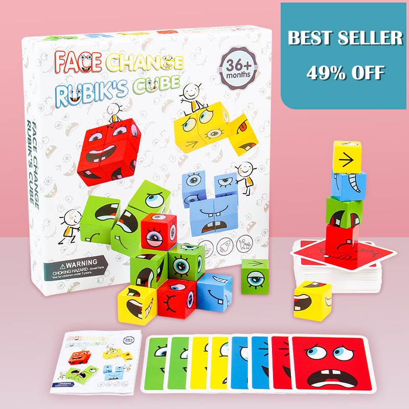 💖HOT SALE 49% OFF🎁3D Puzzle Educational Faces Changing Family Game🧩
