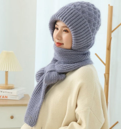 ❄️ Winter Hot Sale-50% OFF🎄Winter Versatile Knitted Hooded Scarf For Women