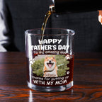 Putting Up With Funny Dad Photo - Personalized Whiskey Glass