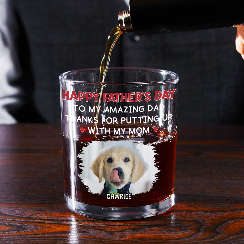 Putting Up With Photo - Personalized Whiskey Glass