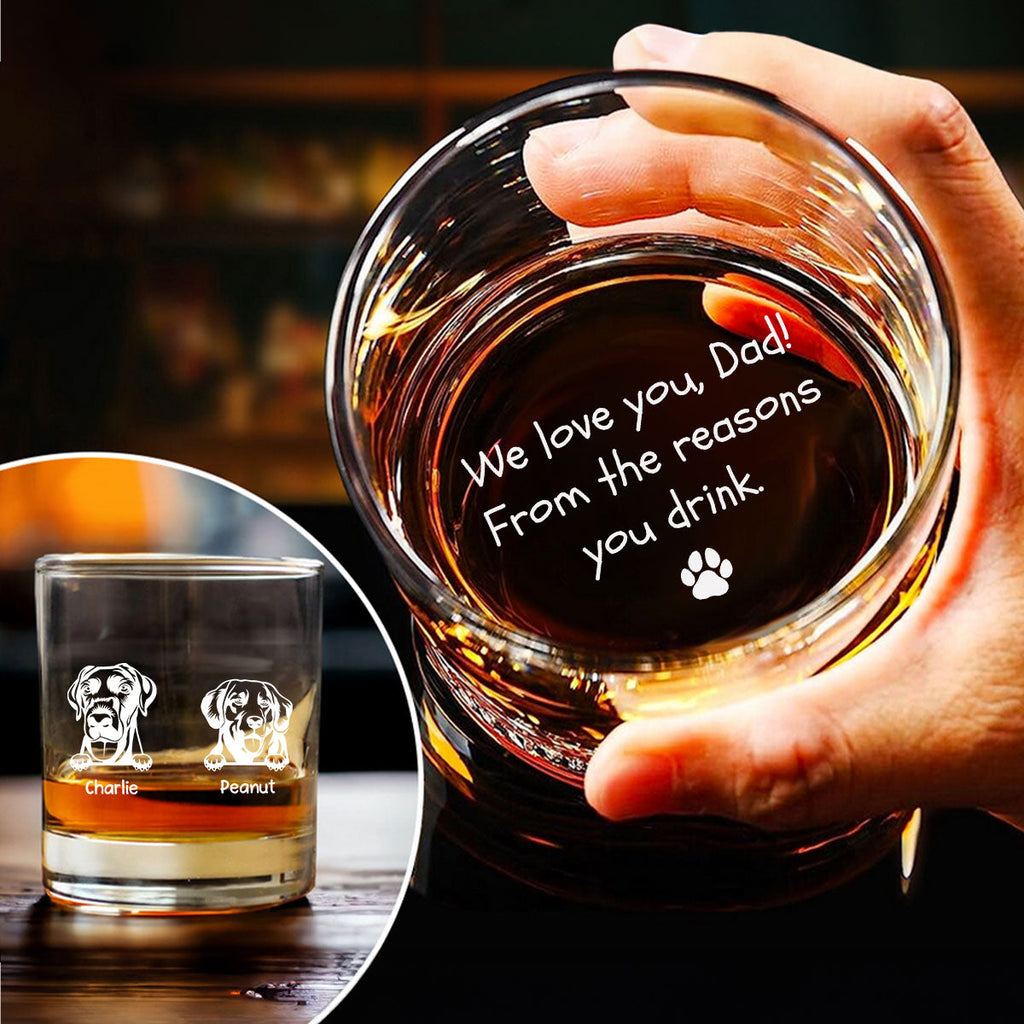 Reason You Drink - Personalized Engraved Whiskey Glass
