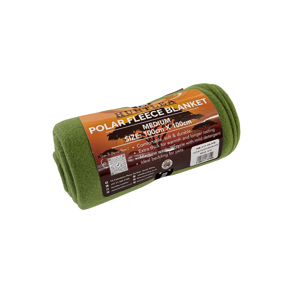 Huntlea Polar Fleece Blanket Medium Olive Dog Blanket