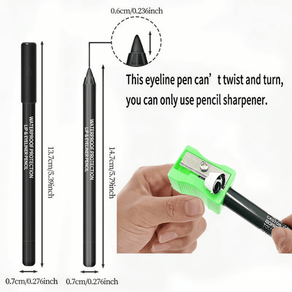 💕Limited Sale 50% OFF💧14-Pack Waterproof Colored Gel Eyeliner Pencil – Metallic & Shimmer Finishes, Smudge-Proof（Pencil sharpener color is random）