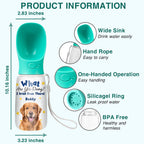 We Drink From There Photo - Personalized Pet Water Bottle With Drinking Feeder