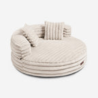 Ultra-Soft Ribbed Plush Removable Donut Orthopedic Dog Bed with Pillows - Cozy Nest