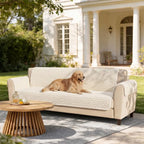 One-Piece Plush Scratch-Resistant Large Sectional Couch Covers with Elastic Straps