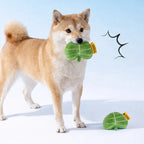 SnugNest Textured Leaf-Shaped Squeaky Dog Toy