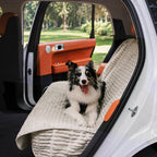 Ribbed Plush Waterproof Dog Car Seat Cover - Cozy Nest