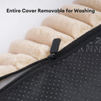Ribbed Plush Orthopedic Bolster Dog Sofa Bed - Cozy Nest