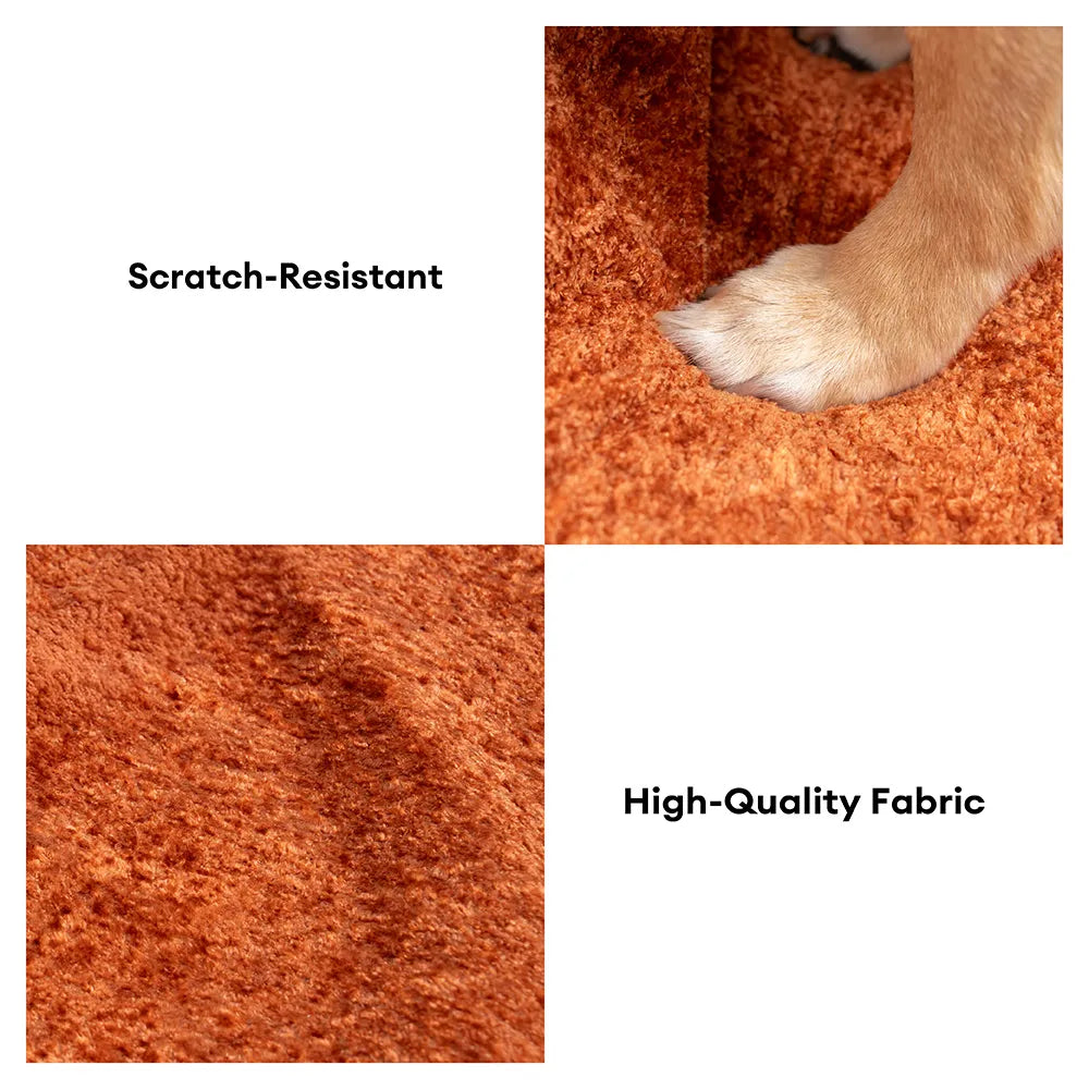 Plush Velvet 2-in-1 Foam Dog Stairs for Beds & Couches