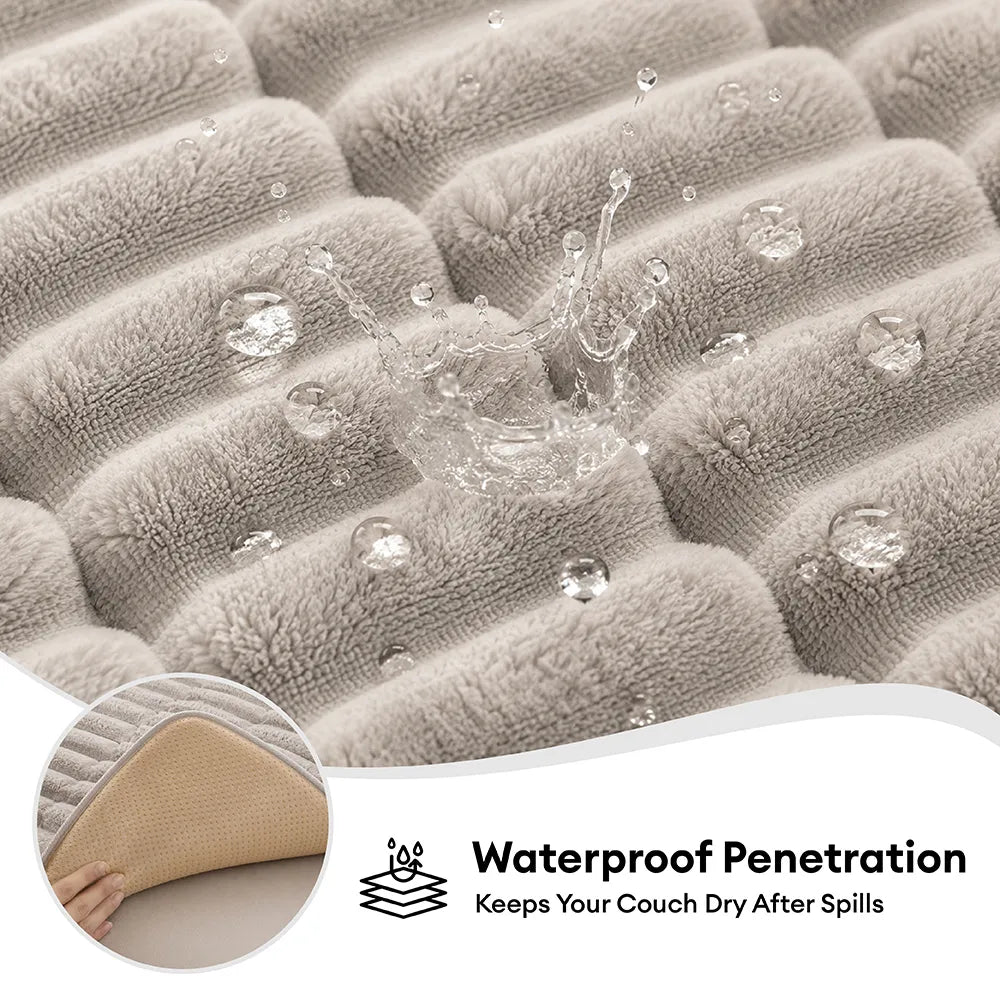 Waterproof One-Piece Cozy Flannel Sofa Protection Non-Slip Outdoor Couch Cover