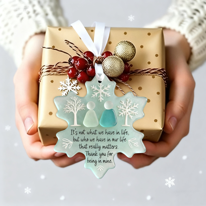 🌊Snowflake-Shaped Sea Glass Friendship Decor💝Shaped by Nature & Crafted by Hand!