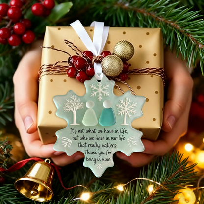 🌊Snowflake-Shaped Sea Glass Friendship Decor💝Shaped by Nature & Crafted by Hand!