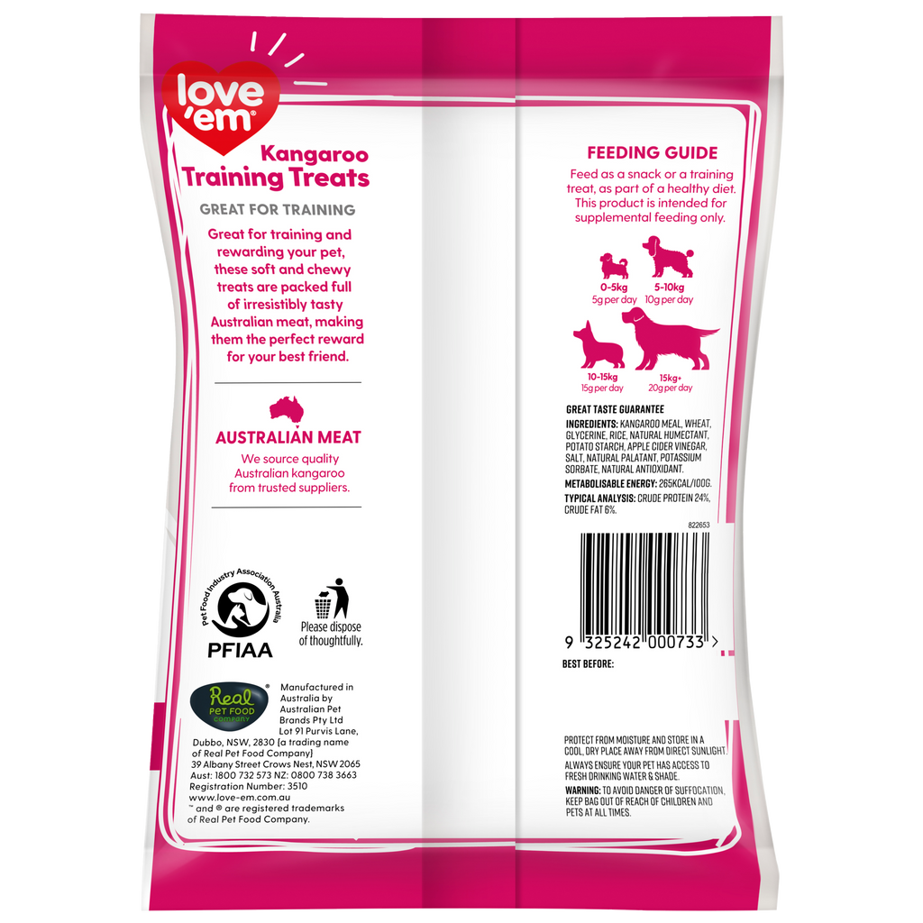 Love'em Kangaroo Dog Training Treats