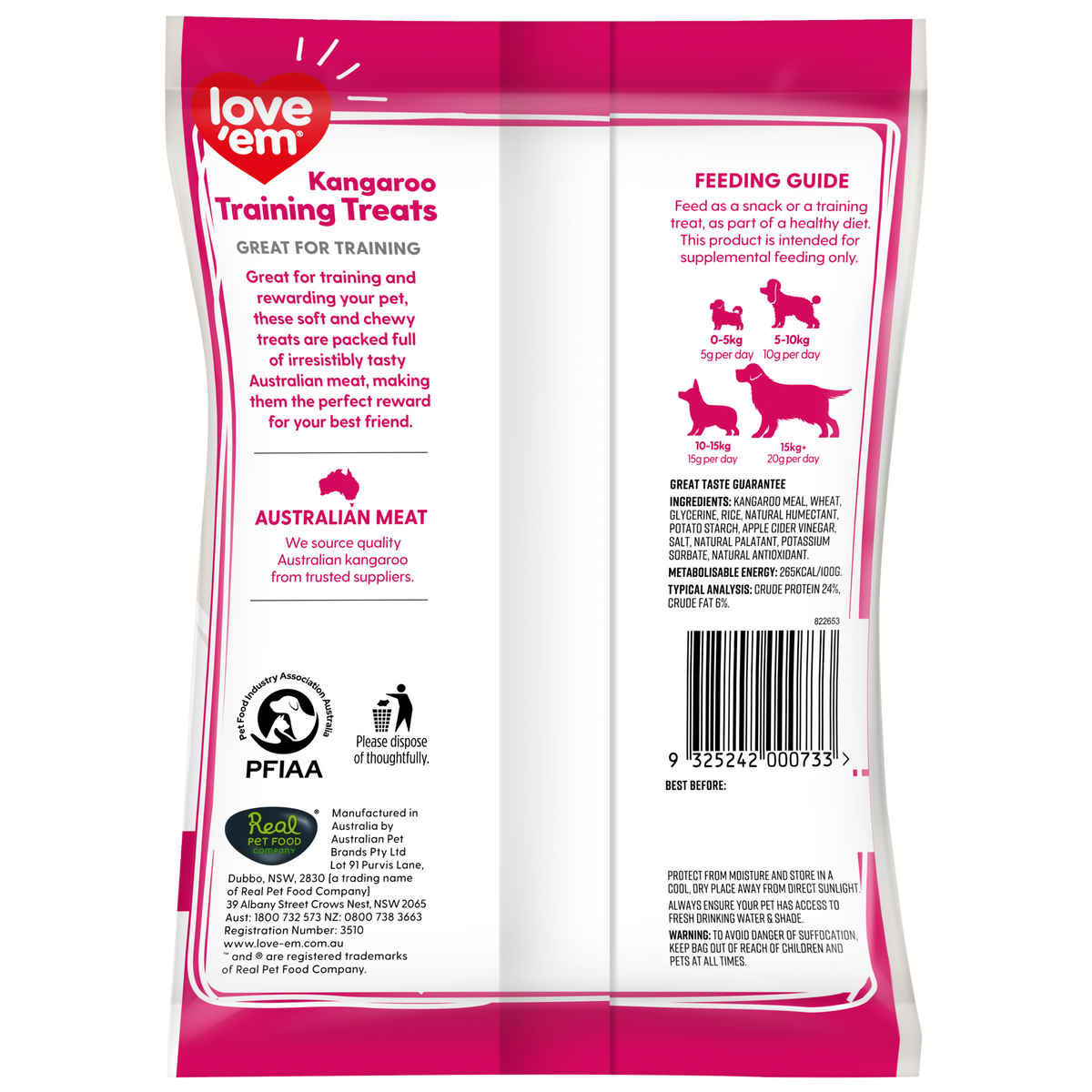 Love'em Kangaroo Dog Training Treats
