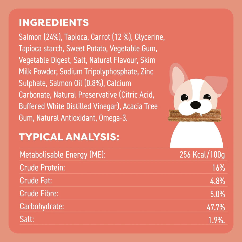 Bell and Bone Puppy Dental Chews - Salmon and Carrot